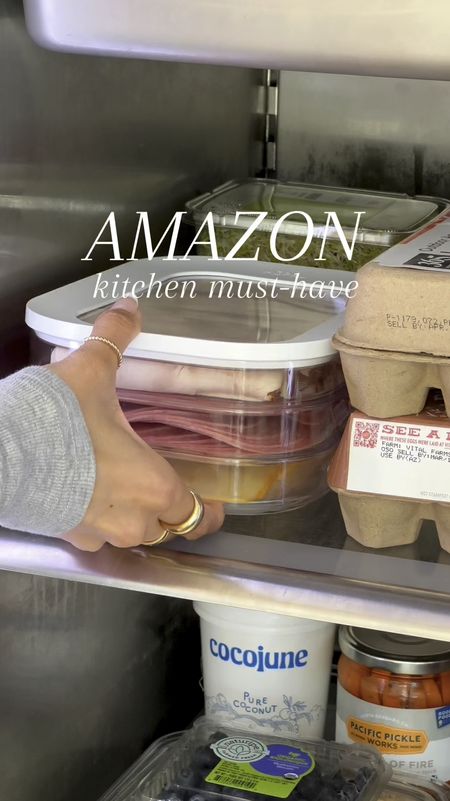🧀🥪 Who else finds joy in a perfectly organized fridge? 🌟 Let me introduce you to my fridge's MVP: the Deli Meat and Cheese Container! This little gem keeps my deli delights neatly arranged and oh-so-fresh.
Grab Yours Here: https://amzn.to/3xqDtWB

Picture this: no more searching for lost slices of ham or rogue cheese wedges. This container is like a cozy home for all my favorite sandwich fixings. And let me tell you, my boys are thrilled! 🙌 With two sets of these, sandwich making has never been easier.

This Deli Meat and Cheese Container is such a great way to keep them all together and super fresh. It's like a little clubhouse for cold cuts and cheeses, ensuring they stay fresh and flavorful. Plus, it's easy to use and stores away compact between uses.

Say goodbye to fridge chaos and hello to sandwich-making bliss! 🥪✨ Whether it's a quick lunch or a midnight snack, having everything neatly organized just makes life a little bit sweeter. Trust me, your fridge will thank you! Who else loves finding simple solutions to everyday challenges? Let's embrace the little joys together! 💖 #fridgeorganization #delimeats #foodstorage #kitchenorganization #kitchenorganizing #amazonkitchenfinds #founditonamazon #amazonhomefinds #amazonfinds #amazonfind

#LTKVideo #LTKsalealert #LTKhome