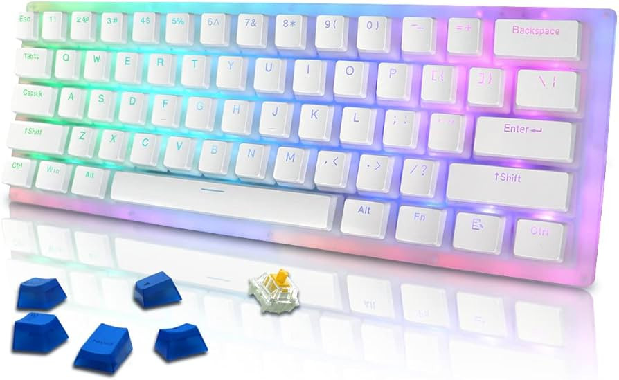 XVX Womier K61 Wired 60% Mechanical Keyboard PRO, Hot Swappable Dual RGB Backlit Keyboard, Gatero... | Amazon (US)