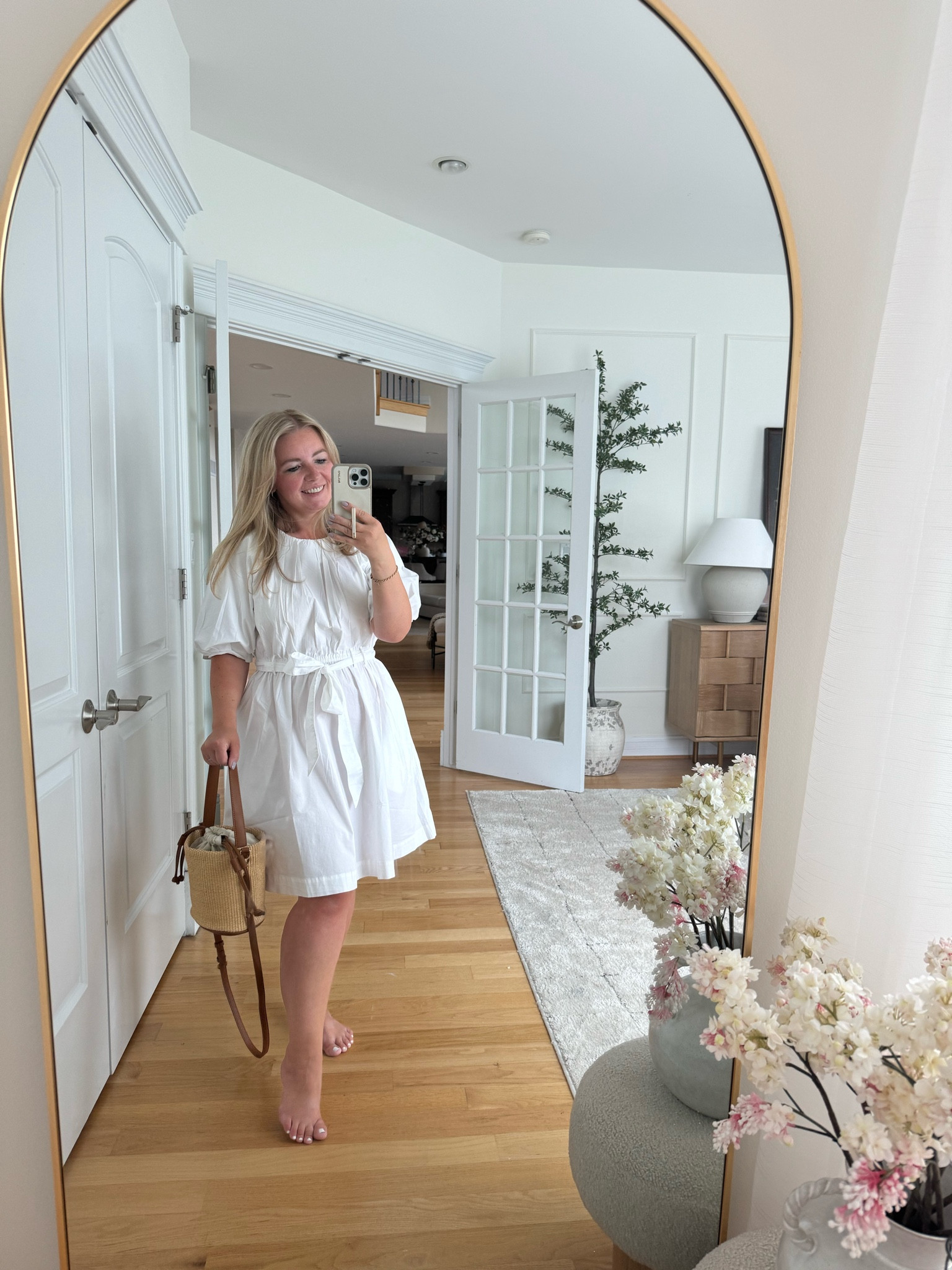 Pretty white dress for summer and bag! Cannot believe it’s from Walmart! 

#summerdress #summeroutfit #summerbag #dress #mirror #vacationoutfit 

#LTKItBag #LTKFamily #LTKMidsize