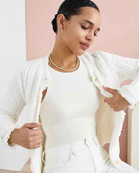 Body Contour Double Layer High Neck Thong Bodysuit | Express