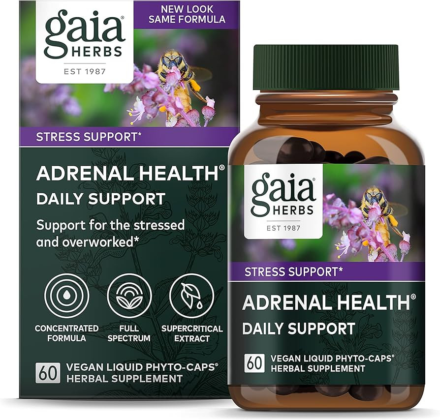 Gaia Herbs Adrenal Health Daily Support - with Ashwagandha, Holy Basil & Schisandra - Herbal Supp... | Amazon (US)