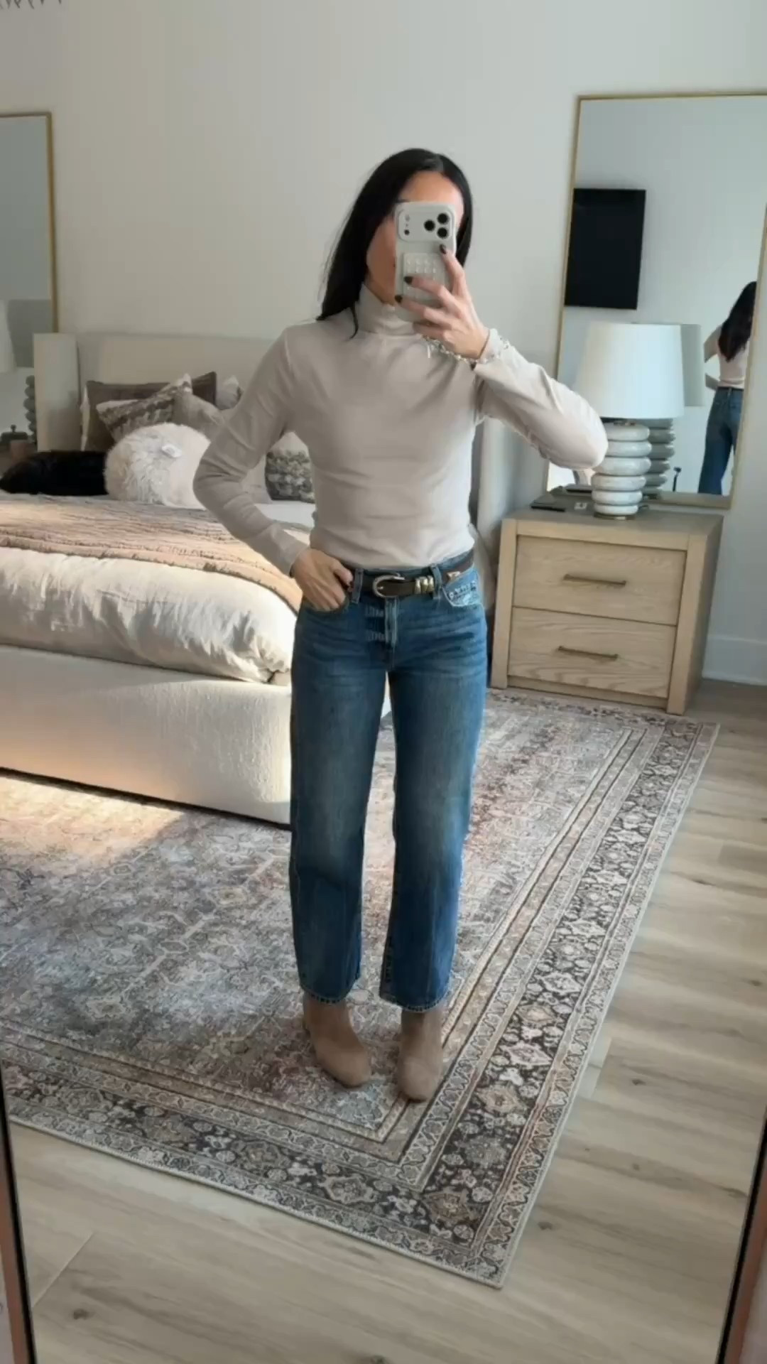 This cream turtle neck is a winter wardrobe staple, basic top for winter, layering, winter basics, annabrstyle 

#LTKootd #LTKSeasonal #LTKOver40