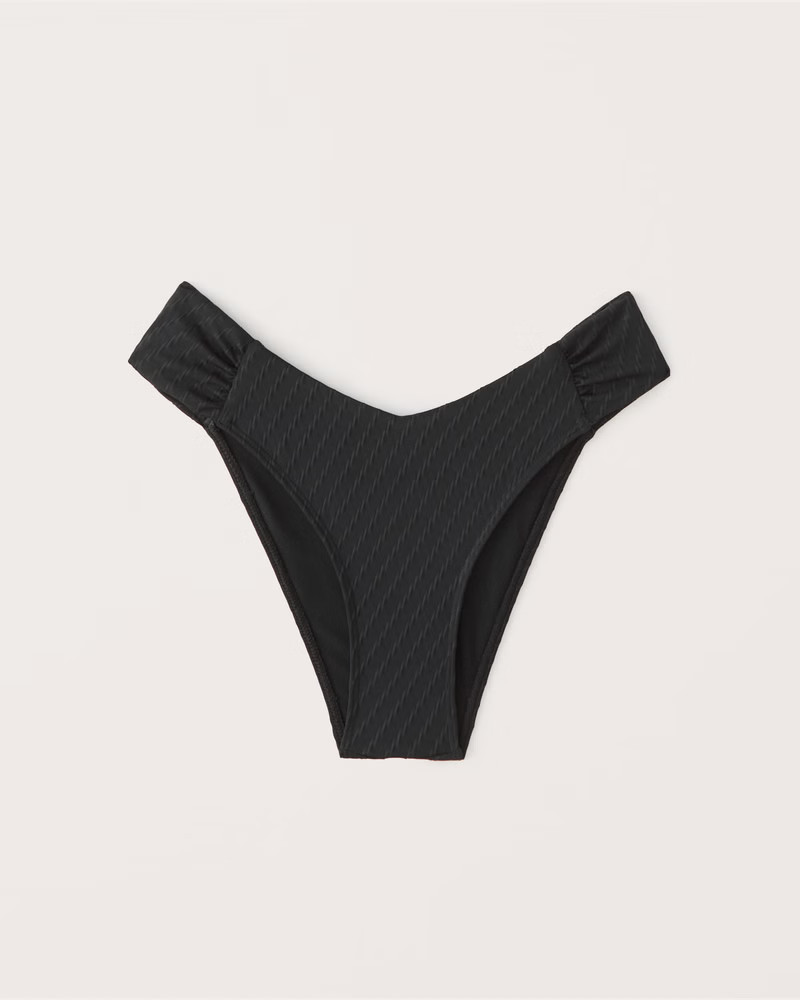 Pleated Tall-Side High-Leg Cheeky Bottoms | Abercrombie & Fitch (US)