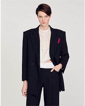 David Jones Sandro Paris Gala Suit Blazer in Black, Size 34 EU | David Jones (Australia & New Zealand)