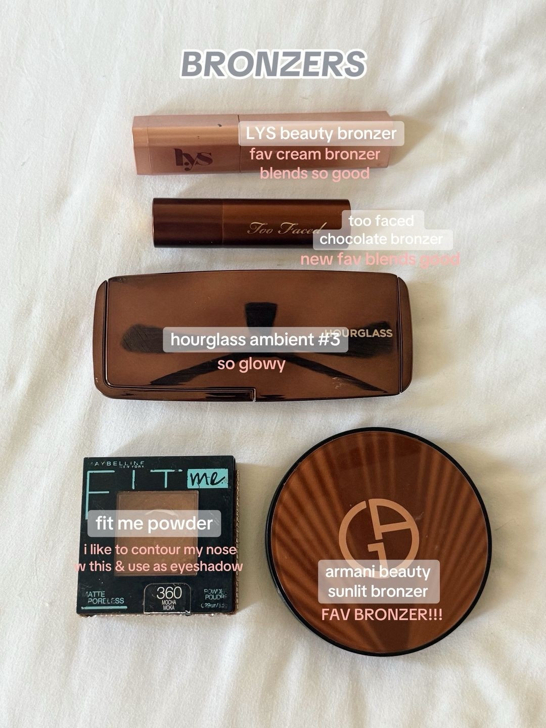 fav bronzers! ❤︎︎