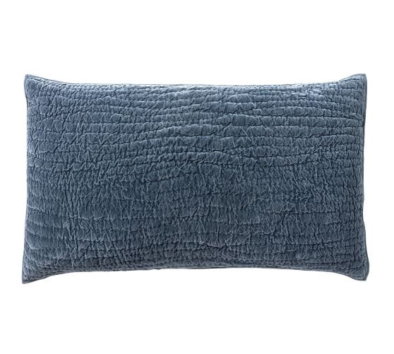 Washed Velvet Handcrafted Quilted Sham | Pottery Barn (US)