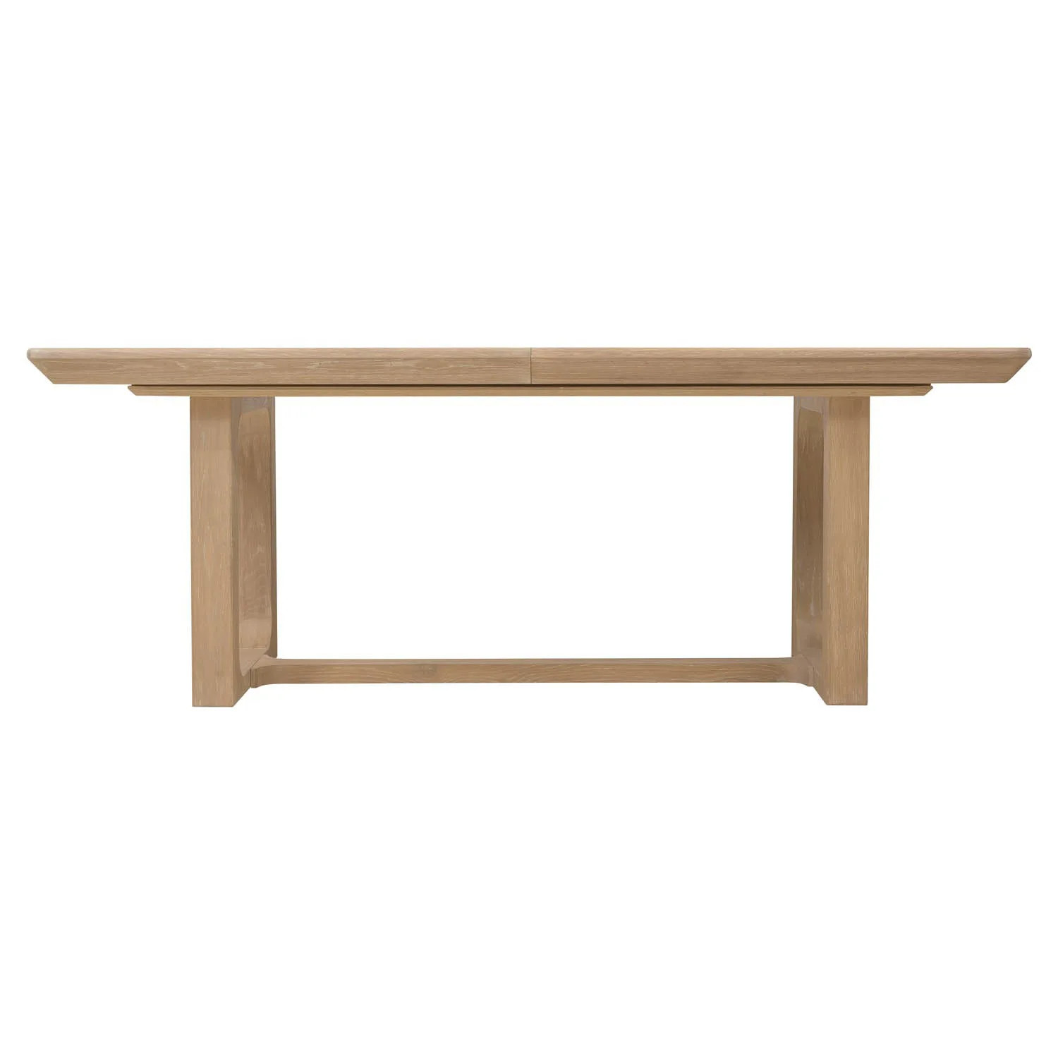 Roman Modern Light Brown Oak Rectangular Extendable Dining Table - 81-121 | Kathy Kuo Home