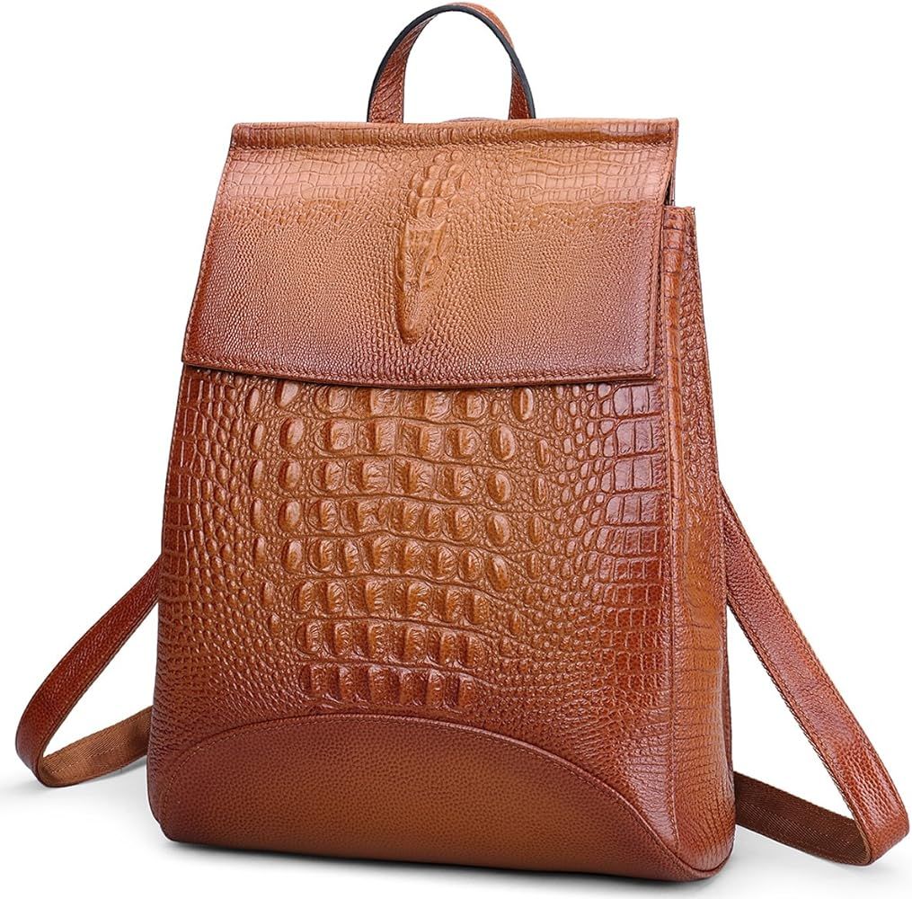 Coolcy Women Real Leather Backpack Shoulder Bag | Amazon (US)