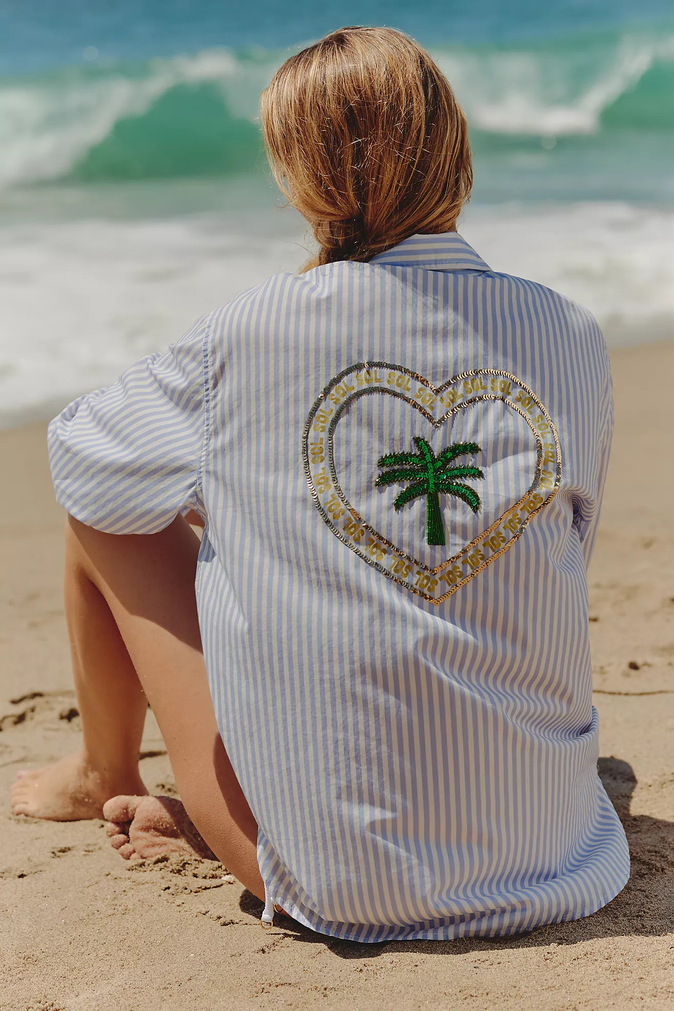 Celandine Graphic Oversized Buttondown Shirt | Anthropologie (US)