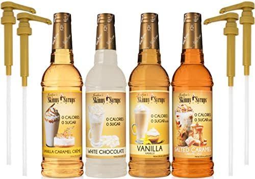 Amazon.com: Jordan's Skinny Syrups Sugar Free 4 Flavor Variety 1 of each 750 ml Bottle with By Th... | Amazon (US)