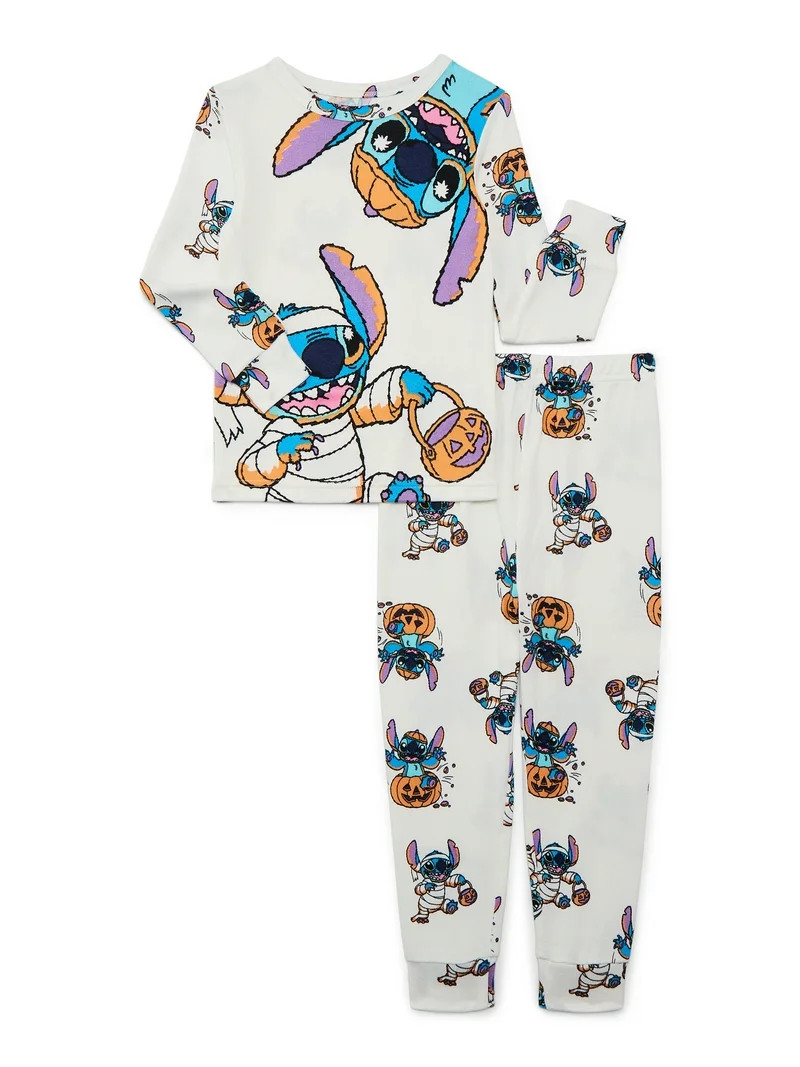 Disney Lilo and Stitch Girls Halloween Long Sleeve Top and Pants Pajama Set, 2-Piece, Sizes 4-10 ... | Walmart (US)