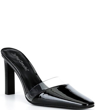Allowance Vinyl Block Heel Mules | Dillard's