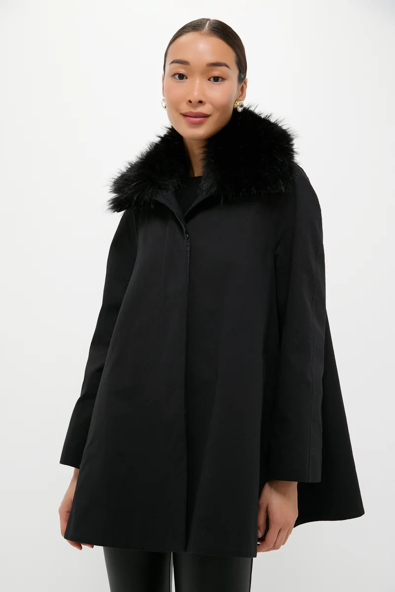 Fur Collar Cecile Swing Cape | Tuckernuck (US)