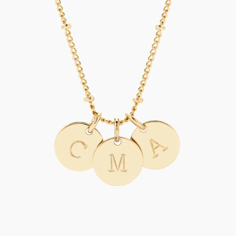 Madeline Three Initial Pendant | Brook and York