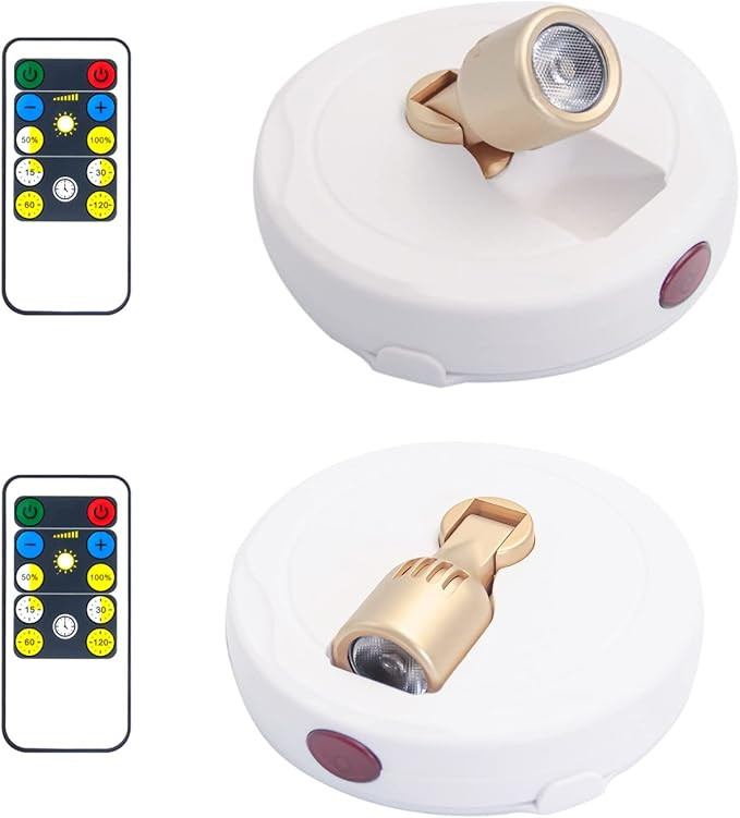 Battery Operated Spotlights, Cordless Picture Light, Dimmable Accent Lighting, Wireless LED Puck ... | Amazon (US)