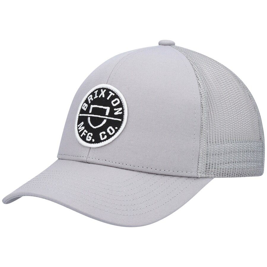 Brixton Crest Mesh Snapback Hat - Gray | Lids
