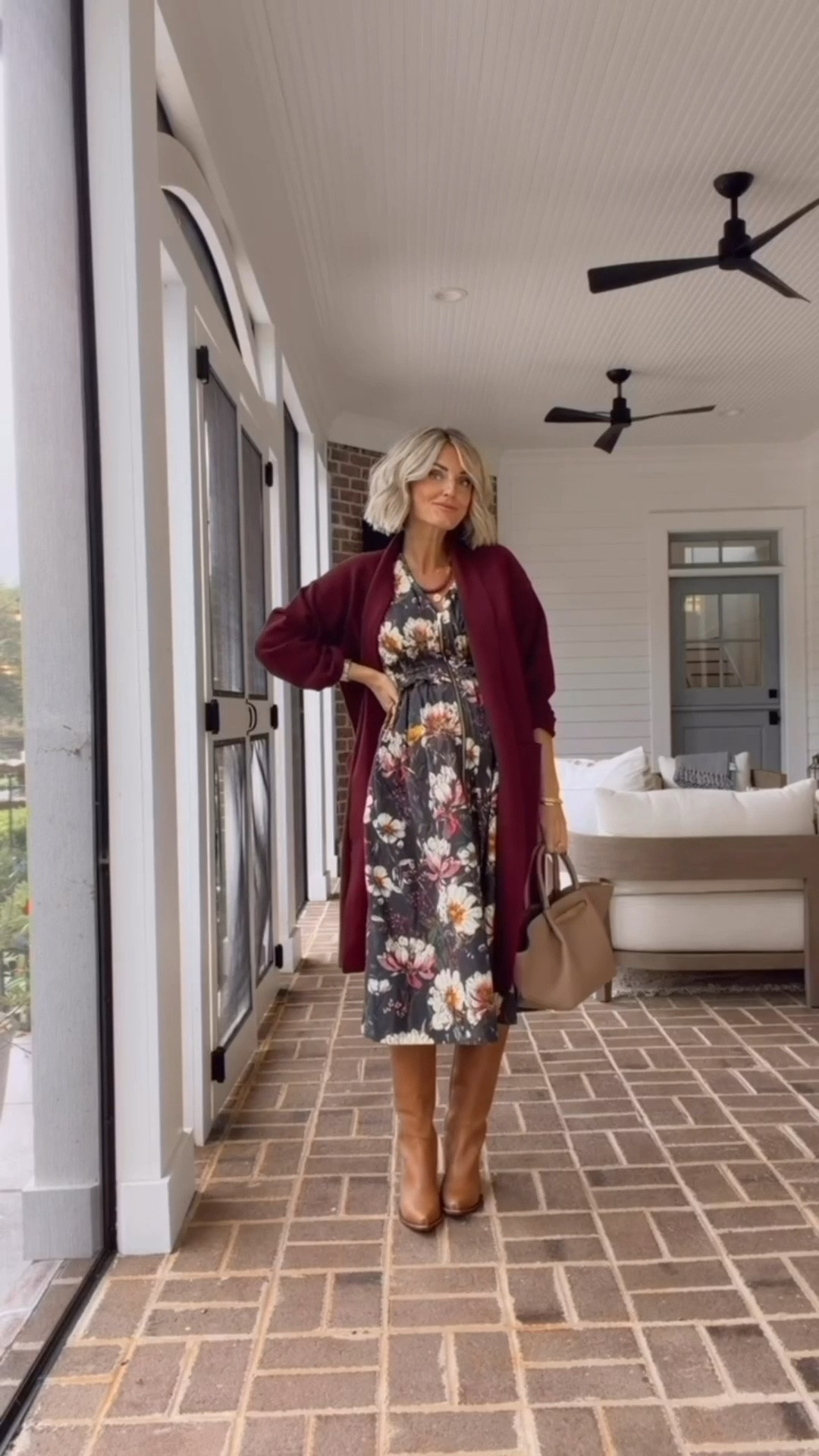 This floral dress is currently on sale! The floral print gives it a timeless look that can be styled all season long! I love it here with this burgundy cardigan! Wearing XS in the dress & S in the cardigan. 

Loverly Grey, Anthropologie, sale alert, floral dress, midi dress, fall dress, fall fashion, burgundy cardigan, fall workwear, Thanksgiving outfit ideas 

#LTKSeasonal #LTKStyleTip #LTKSaleAlert