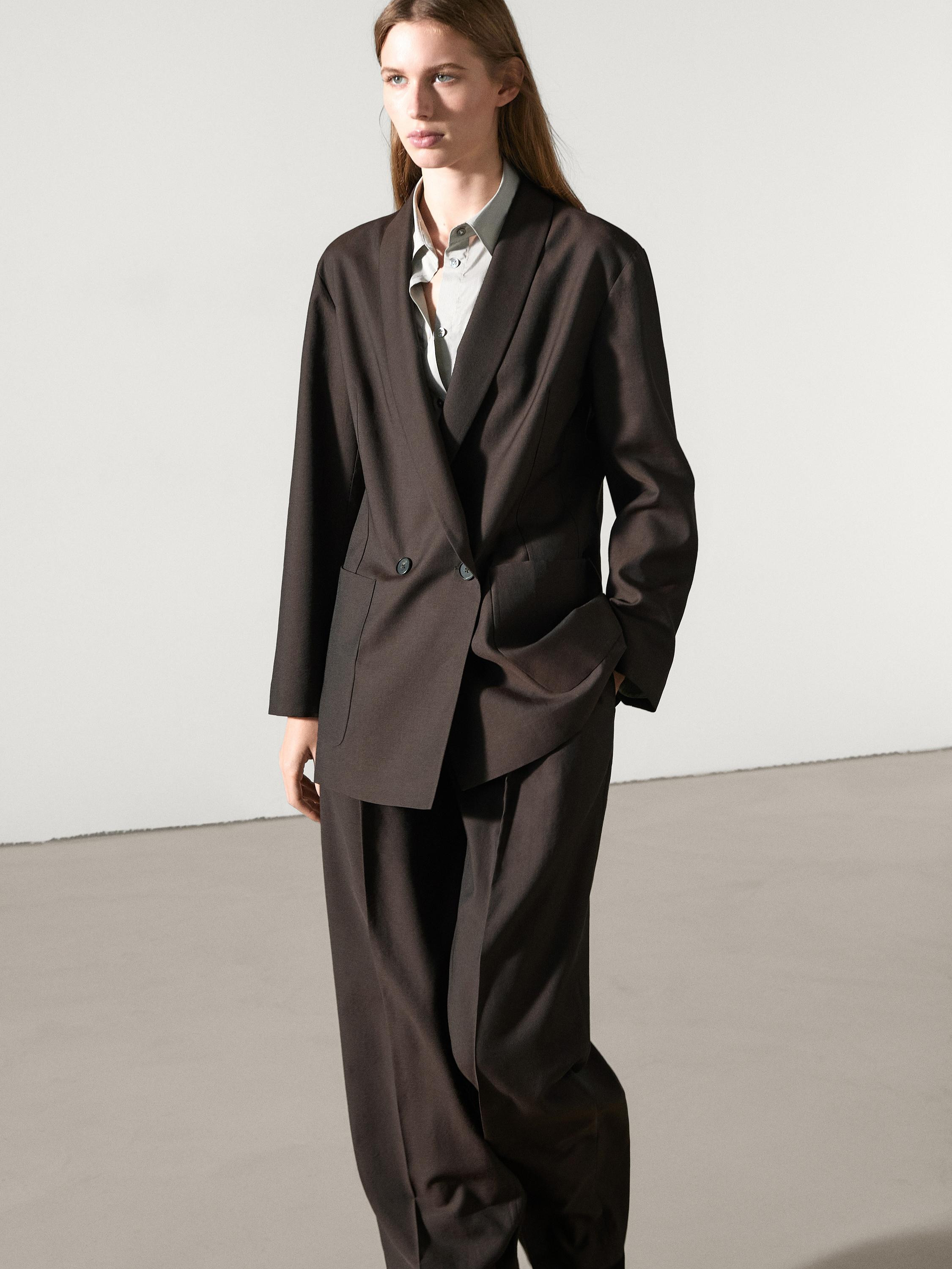 Wool blend trousers | Massimo Dutti UK