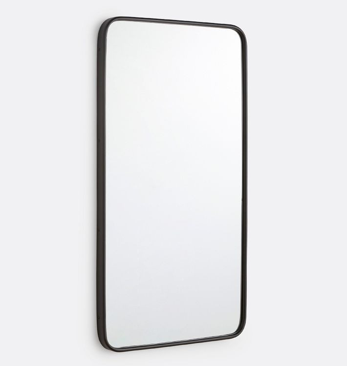 Rounded Rectangle Metal Framed Mirror | Rejuvenation