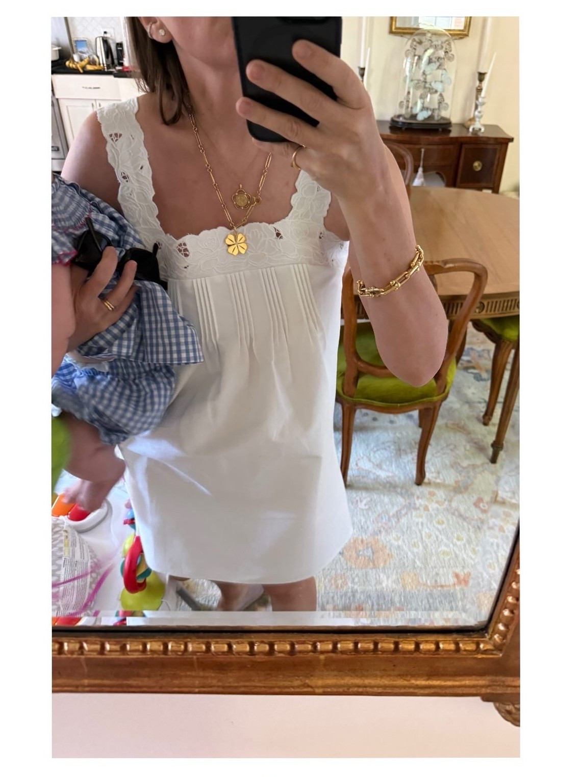 I am wearing a small which is my true size. It runs a hair big. I could wear my true size small but think I could have sized down to Xs too.

#LTKdayinmylife #LTKmomlife #LTKootd