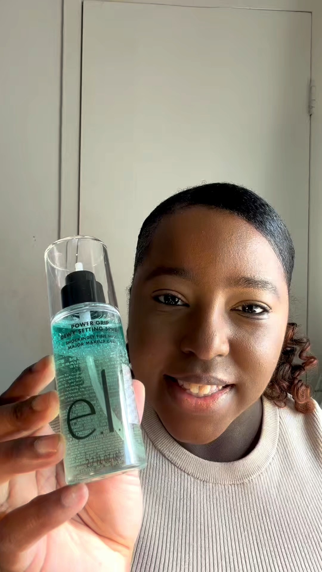 I was planning to demonstrate the e.l.f. Power Grip Dewy Setting Spray, but the inner cap flew off while opening it lol

e.l.f setting spray,e.l.f beauty products, hydrating setting spray, elf cosmetics 

#LTKSaleAlert #LTKBeauty