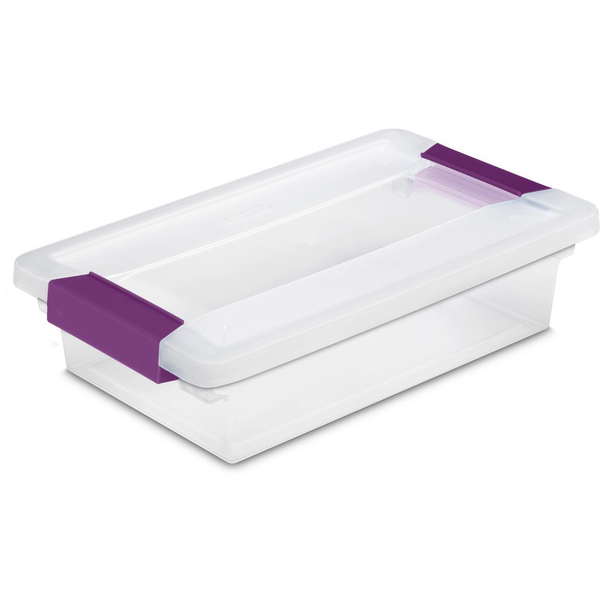 Sterilite 1.9qt Purple Latch Box Clear | Target