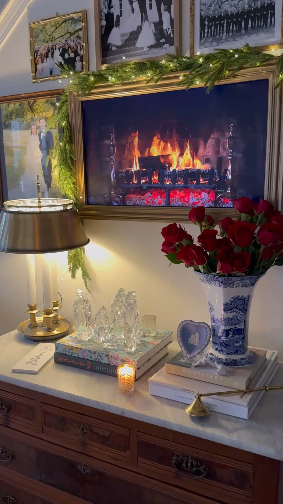 My favorite cozy Christmas spot in our home ❤️
Christmas decor - Ralph Lauren Christmas home decor 

#LTKHoliday #LTKHome