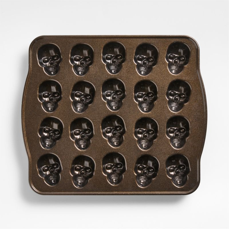 Nordic Ware Skull Bites Cakelet Pan | Crate & Barrel | Crate & Barrel