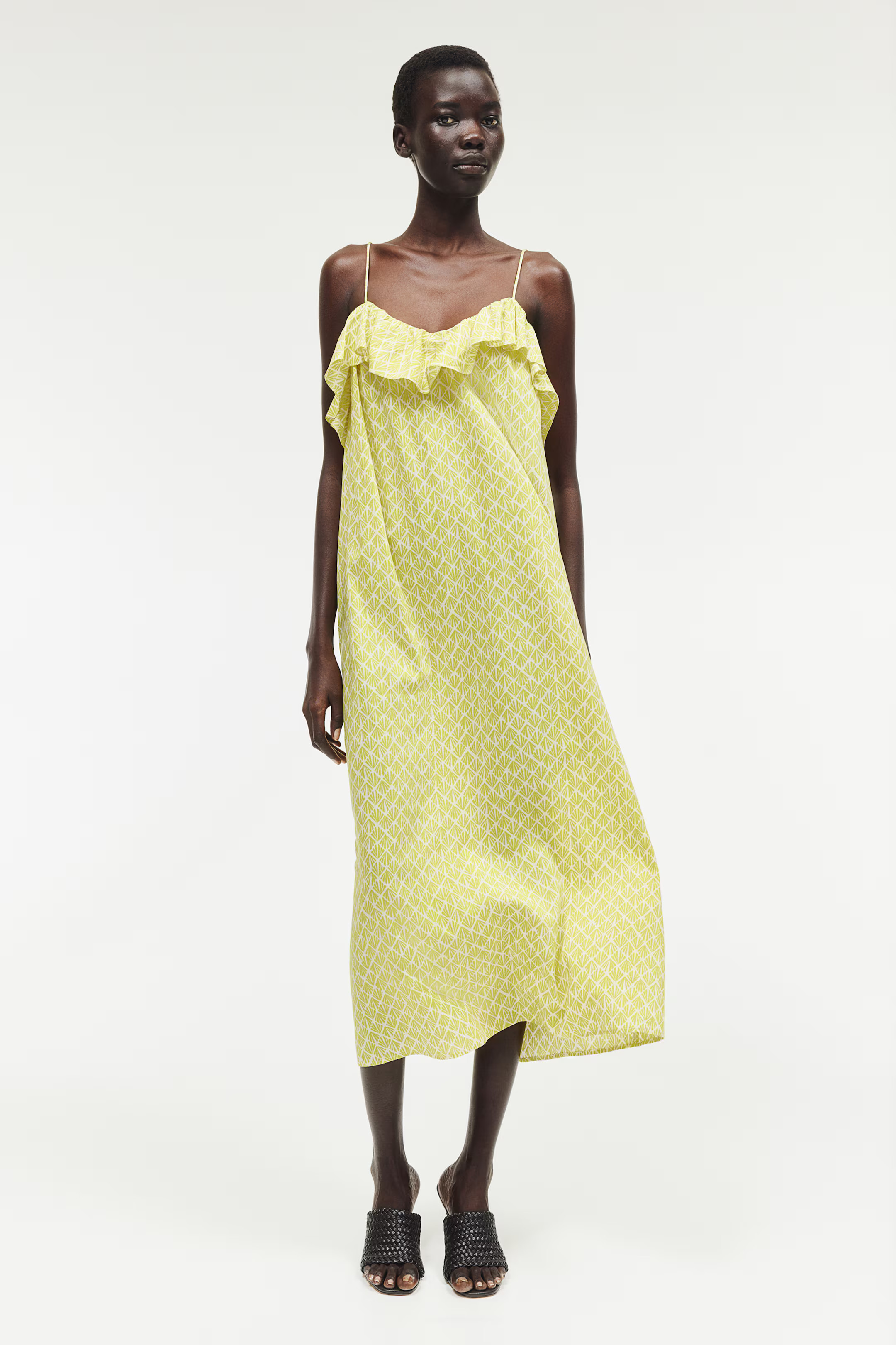 Flounce-trimmed Camisole Dress | H&M (US + CA)