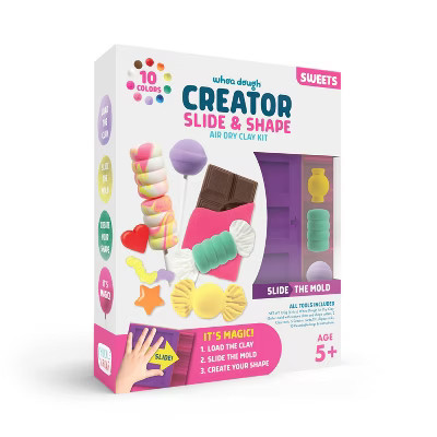 Chuckle & Roar Whoa Dough Slide & Shape Candy Creator Air Dry Clay Kit with Roller Mold System 10 Colors Ages 5+ | Target