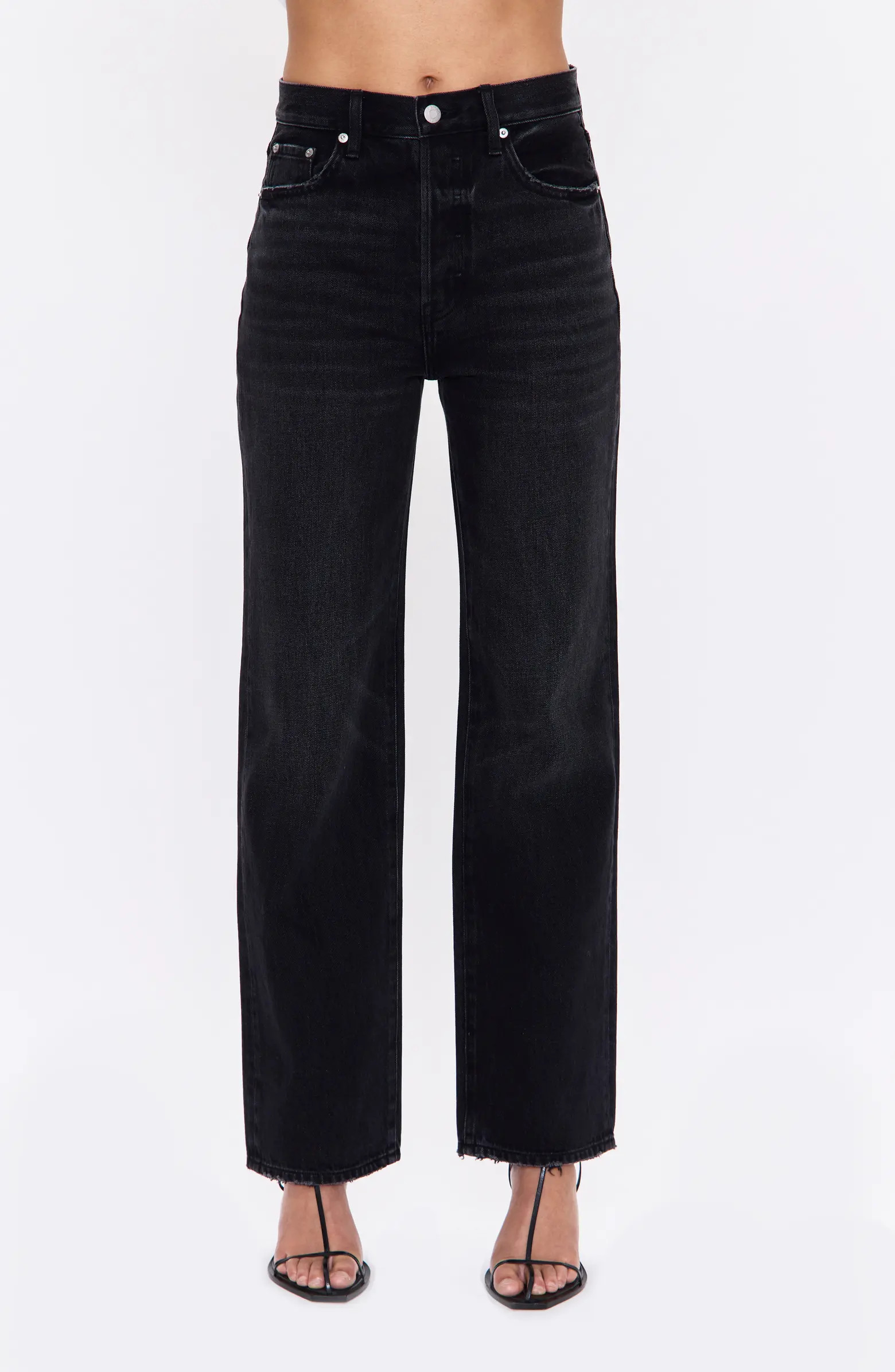 Cassie High Waist Crop Straight Leg Jeans | Nordstrom