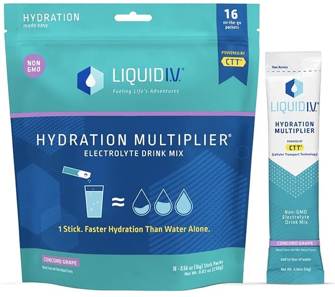 Liquid I.V. Hydration Multiplier - Concord Grape - Hydration Powder Packets | Electrolyte Powder ... | Amazon (US)