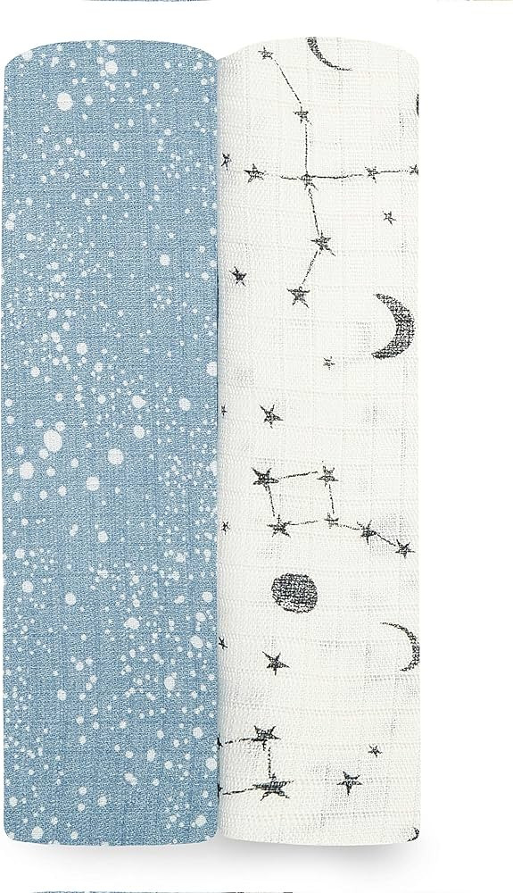 aden + anais Aden Silky Soft Swaddle Baby Blanket, 100% Cotton Bamboo Muslin, Large 44 X 44 inch,... | Amazon (US)