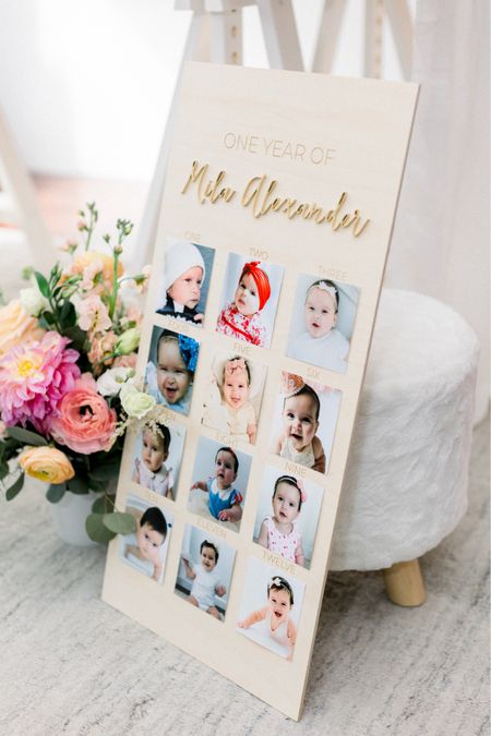 ✨One Year of Baby Board✨

Celebrating a first birthday? Showcase each month of your baby's first year of life with this special milestone photo board! 🖼️✨

Wooden sign is sized 12x24" and has spaces for 3x3 photos to be attached (you provide your own photos, board delivered with blank square place holders). "One year of" and one through twelve wording is laser engraved on board. Your baby's custom name is cut from wood, painted gold and attached to board. 

First birthday party 
My first birthday 
1st birthday party
Kids birthday party inspo
Birthday party ideas
I’m one
Ballerina party
Swan party
Pink party
Birthday girl party
Birthday boy party
Summer party
Spring party
Fall party
Winter party
Baby shower decor 
Baby shower gift ideas
Baby shower registry 
Boho party
Party styling 
Party decor
Party planning
Dessert table
Look for less
Backyard entertaining 
Party essentials 
One year of baby board
Wood name sign
Milestone board
12 months of baby
Etsy favorites
Etsy must haves
Etsy finds
Etsy baby
Nursery decor

#LTKGifts
#liketkit #LTKGiftGuide 
 

#LTKkids #LTKbaby #LTKSeasonal #LTKsalealert #LTKbump #LTKFind #LTKstyletip #LTKfamily #LTKunder100 #LTKunder50