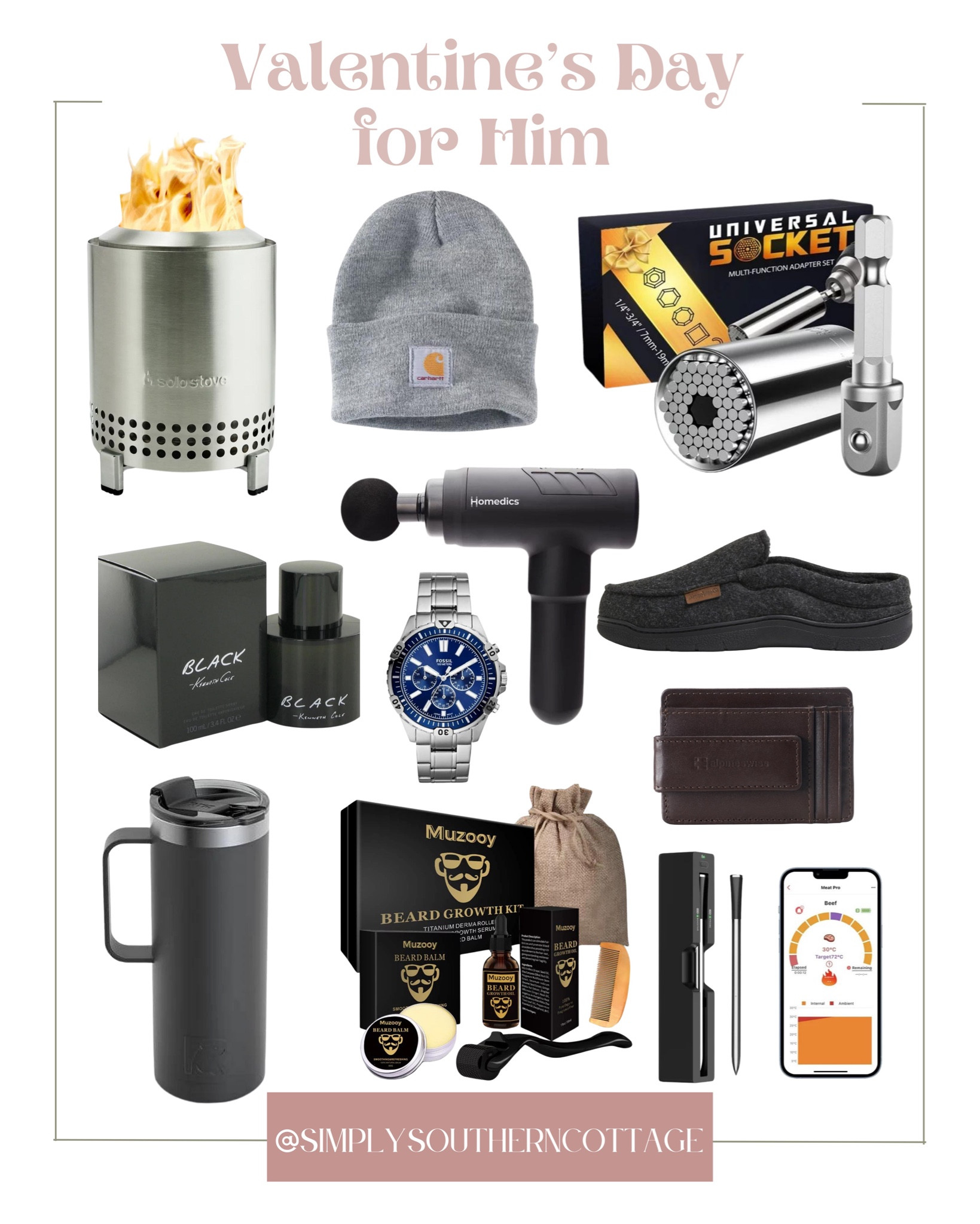 Valentine’s Day Gift Ideas for Him
Gift guides, Valentine’s Day, Men, Solo Stove, Massage Gun, House Shoes, Travel Mug, Men’s Watches, Grilling needs 

#LTKmens #LTKGiftGuide #LTKSeasonal