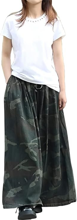 Extra Wide Leg Denim Pants for Women Long Jeans Elastic Waist with Pockets Plus Size Loose Casual | Amazon (US)