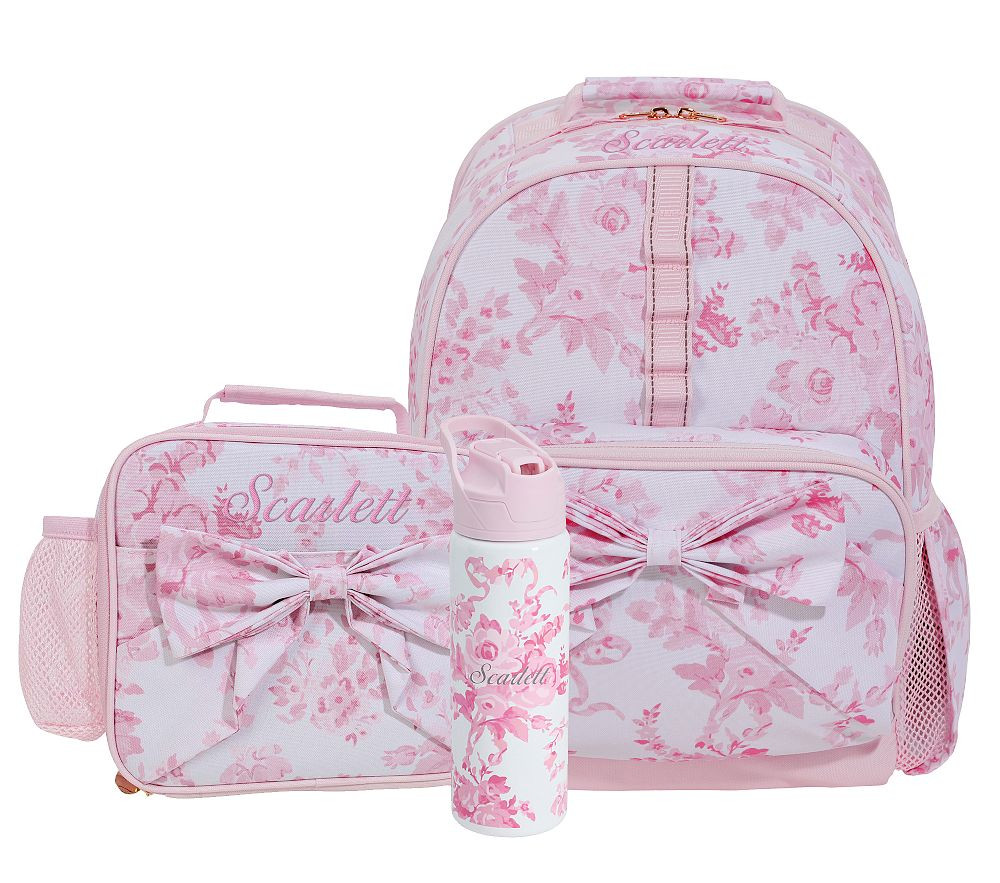 LoveShackFancy Pink Damask Floral Mackenzie Backpack Bundle, Set of 3 | Pottery Barn Kids