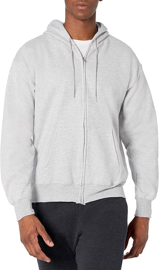 Hanes Men's Ultimate Full-Zip Hoodie, Men's Hooded Fleece Sweatshirt with Zipper | Amazon (US)
