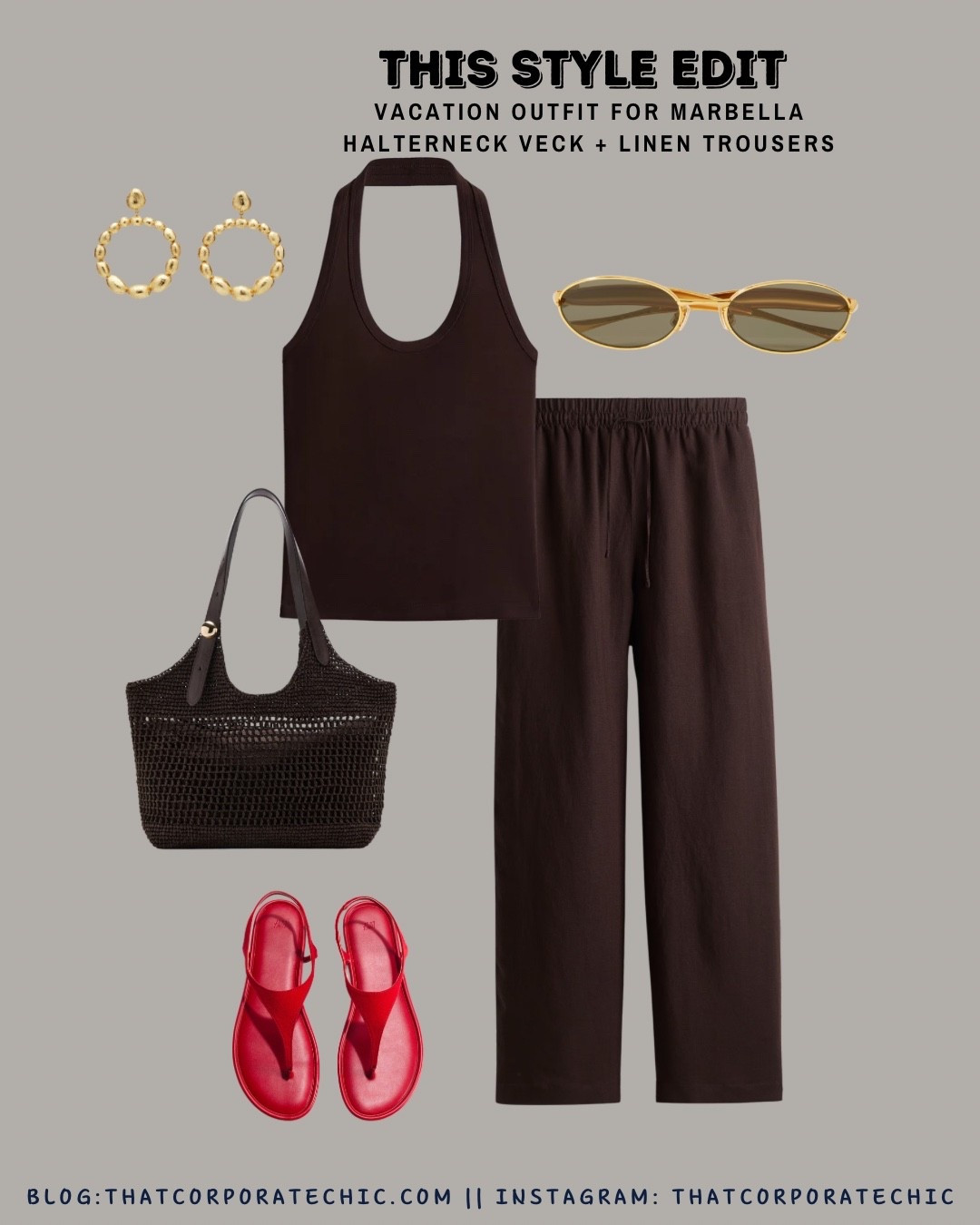 Styling a linen pair of brown trousers for vacation.
The top also comes in 3 colours.
Take your normal size for a fitted fit.








Vacation look
What to wear on vacation 
Europe summer 
Summer shoes

#LTKsummer #LTKtravel #LTKshoes