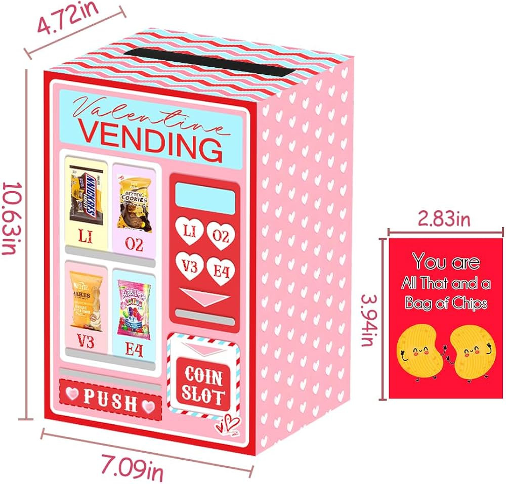 Amazon.com: Valentines Boxes for Kids - Valentines Day Cards for Kids - Vending Machine Valentine... | Amazon (US)