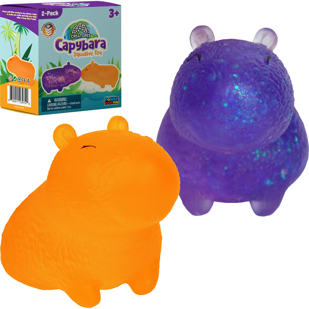 Power Your Fun Capybara Squishy Toy Version 1 in Purple And Orange at Nordstrom | Nordstrom