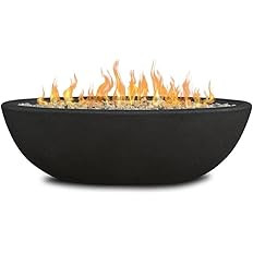 Real Flame Riverside 48" Oval Propane Fire Pit Bowl, Push-Button Ignition, Includes 28" Stainless... | Amazon (US)
