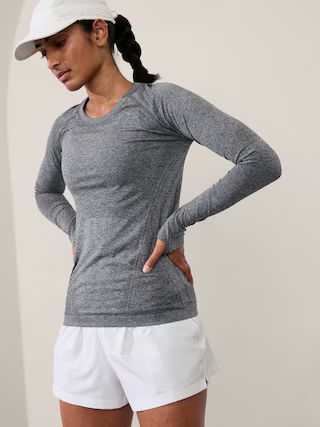 Momentum Seamless Heather Top | Athleta