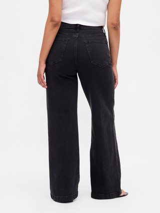 Curvy High Rise Stride Wide-Leg Jeans | Gap (US)