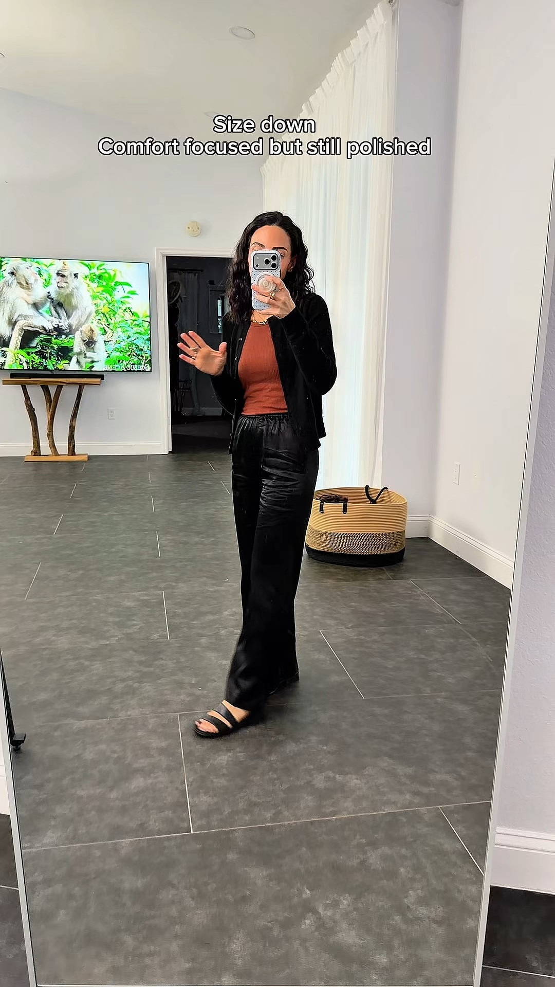 Petite friendly silky satin pants from JCREW is worth every penny if you are short!!! And the cardigan from Anthropologie is also WORTH EVERY PENNY if you are petite / I have sooo many colors 

#LTKOver40 #LTKPetite #LTKootd