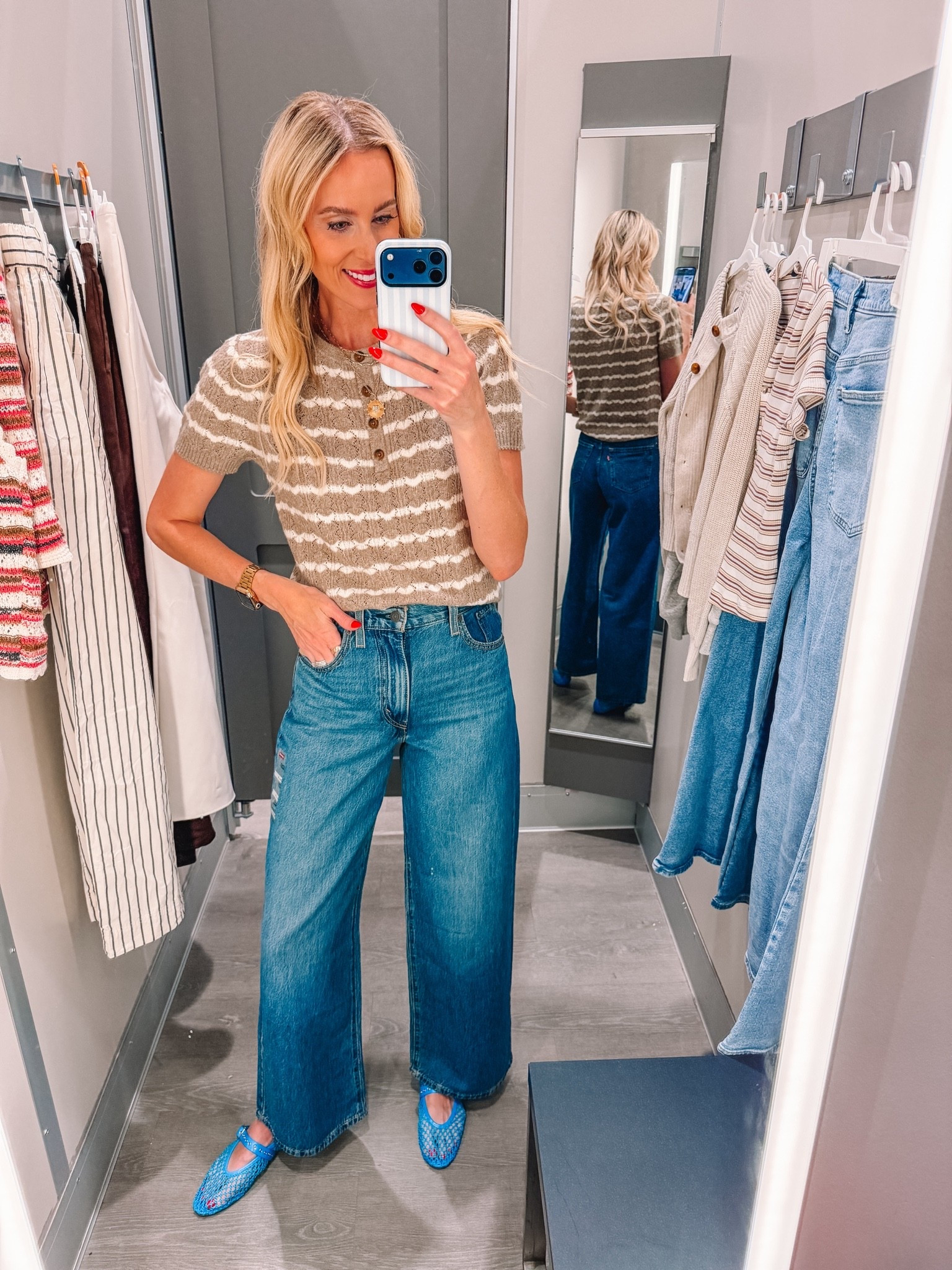 Loving this Henley sweater from Target! 

Target style / Wide leg denim / Striped sweater / Classic style

#LTKootd #LTKdayinmylife