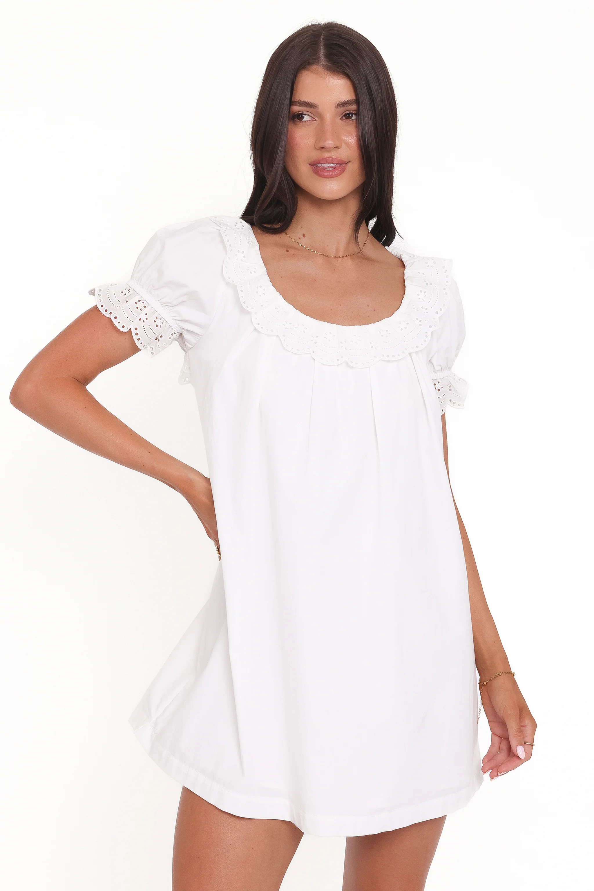 Merlyn Mini Dress - White | Petal & Pup (US)