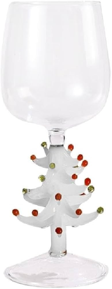 Necvior Elegant Christmas Wine Glasses Christmas Tree Glass Cup Decorative Wine Glasses For Holid... | Amazon (US)