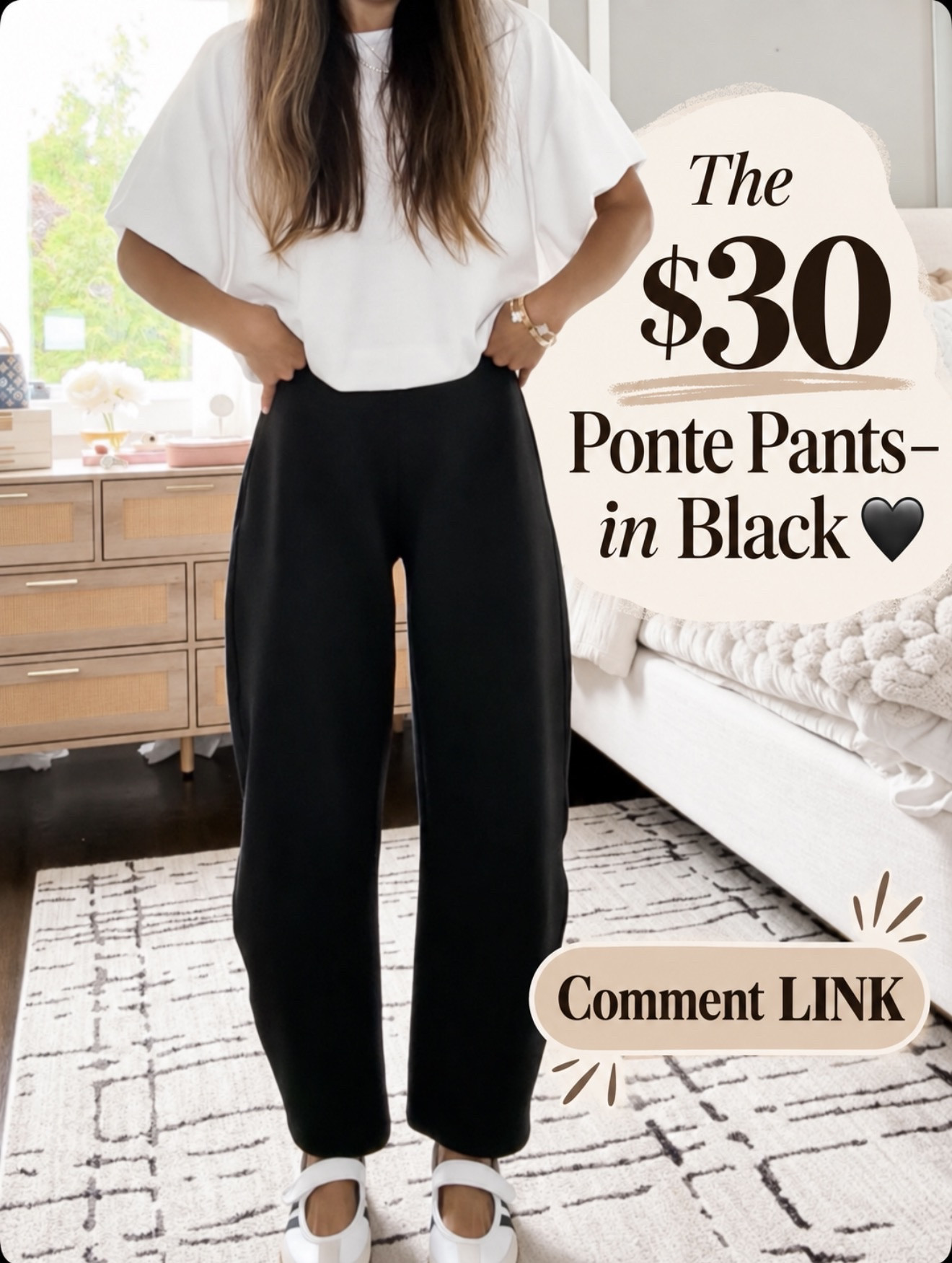 Of course I had to get the $30 ponte pants in black too 🖤 They have the same unbelievably comfortable fit with a polished barrel-leg shape that makes even the simplest outfit look put together.

Comment LINK and I’ll send them to you 🫶🏻

#LTKSeasonal #LTKOver40 #LTKootd