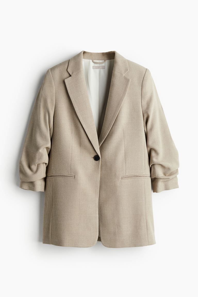 Gathered-Sleeve Jacket | H&M (US + CA)